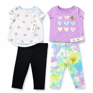 Cat & Jack Baby Girl 4-Piece Outfit Set - NWT - Size 12M